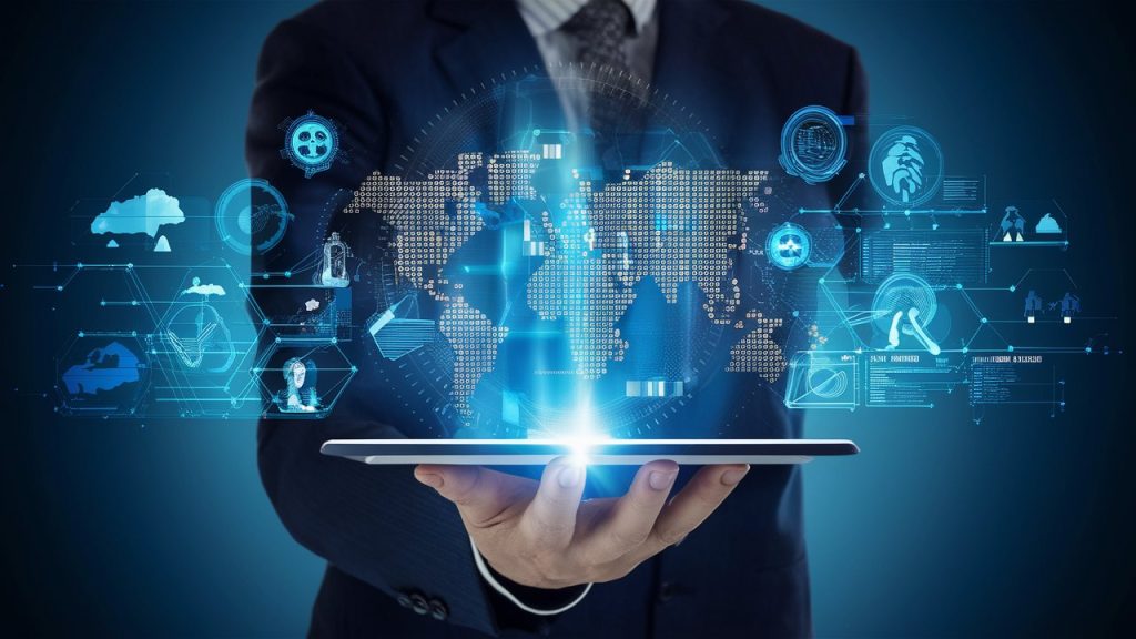 table digital que muestra el transporte de datos y graficos de estos